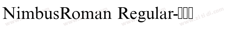 NimbusRoman Regular字体转换